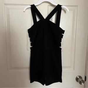 Charlotte Russe Black Zip Up Romper size Small